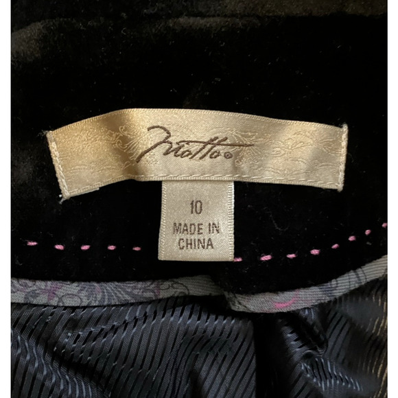 Friotto Velvet Blazer Womens Size 10 Black Career Suit Jacket Soft Sports Coat - Picture 6 of 13